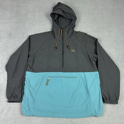 LL Bean Mountain Classic Anorak Jacket Womens Large Gray Blue Outdoor Gorpecore - Image 1 of 4