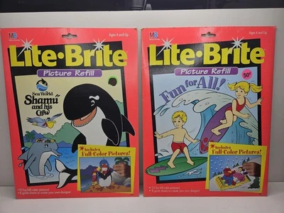X2 Lite Brite Picture Refill Shamu & His Crew & Fun For All 1995- Opened Package - Image 1 of 4
