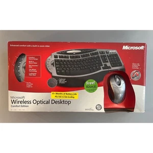 Microsoft Wireless Optical Desktop Keyboard Mouse Combo Comfort Edition - Picture 1 of 7