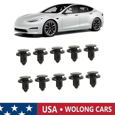 Retenedor tipo empuje clip parachoques 10 piezas para Tesla X 100652100A 2016-2022 Foto 1 de 4