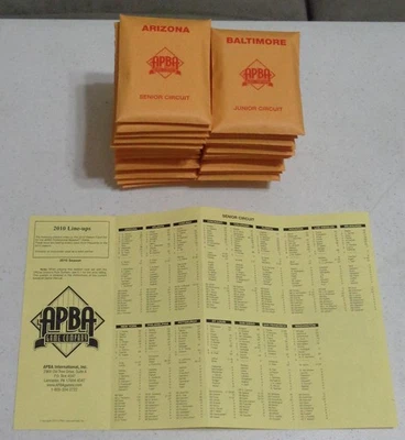 APBA Baseball 2010 Season Player Cards w/XBs - Complete Set - Copyright 2010 - Image 1 of 4