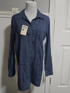 Duluth Trading Armachillo Blue Cooling Long Sleeve Vented Shirt Women L - Picture 1 of 10