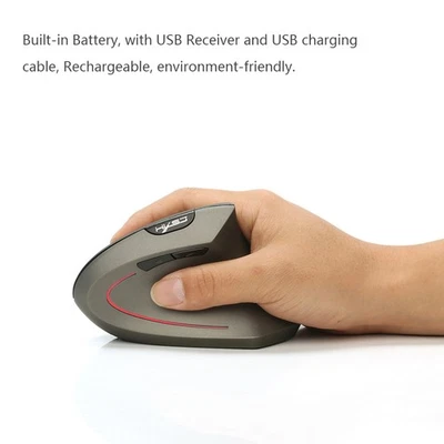  Wireless Mouse Vertical Mice Ergonomic Rechargeable 3 Movement Speed - Image 1 of 4