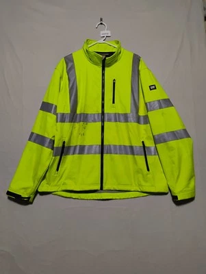 CAT Jacket Mens 2XL High Visibility Reflective Workwear Safety Coat Polyester - Image 1 of 4