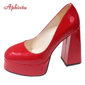 Zapatos de salón de 10 cm Slip-On plataforma plataforma talla grande - Imagen 1 de 16