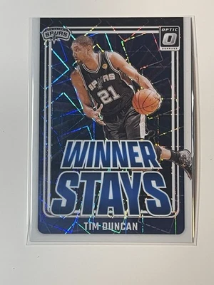 Donruss Optic Tim Duncan 2024-25 ganador se mantiene blanco velocidad Prizm/59 SSP Foto 1 de 2
