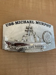 Increíble hebilla de cinturón USN Navy de 3,5" USS Michael Murphy (DDG 112) - Imagen 1 de 2