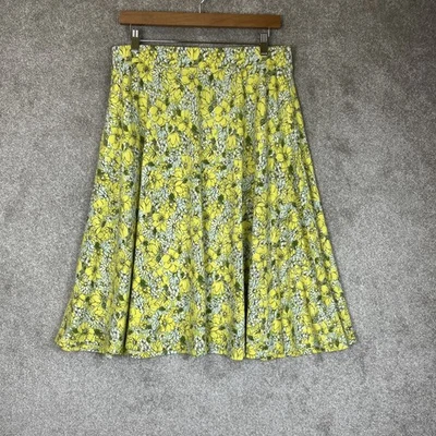 ModCloth Skirt Womens Extra Large Yellow Floral Stretch Elastic Waist- 3859 - Image 1 of 4