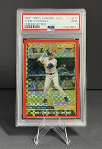 2005 Topps Chrome Update & Highlights Alex Rodriguez #UH219 Red /65 PSA 9 - Picture 1 of 2