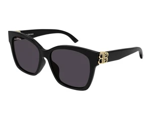 GAFAS DE SOL AUTÉNTICAS BALENCIAGA BB0102SA 001 LENTES NEGRAS/GRIS OSCURO 57 MM - Imagen 1 de 2
