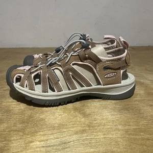 Keen Women Sz 7 Whisper Sandel Coconut/Peach Outdoor Waterproof - Picture 1 of 5