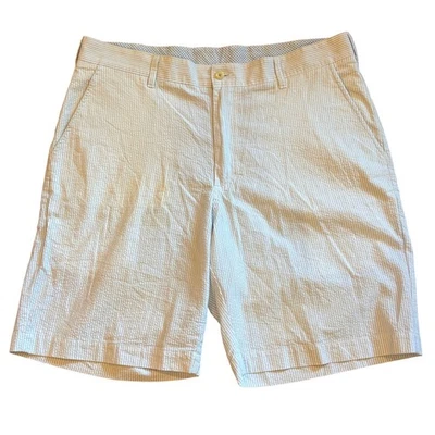 Bills Khakis Seer Sucker Parker Shorts Mens 36 Striped Reg Flat Front USA Made - Image 1 of 4