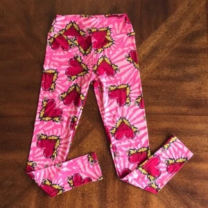 NEW LulaRoe pink red ankle legging 2 - 10 - Picture 1 of 3