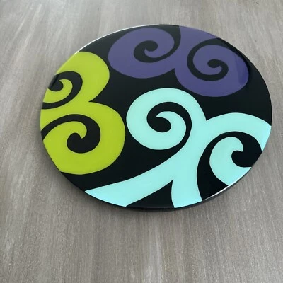 Bandeja giratoria de resina epoxi hecha a mano Wood Lazy Susan tamaño 12 pulgadas Foto 1 de 4