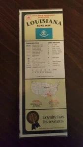 STATE FARM LOUISIANA ROAD MAP RARE LAMINATED COLLECTIBLE 1996 - Bild 1 von 3