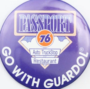 Phillips 66 76 Tankstelle Werbung Guardol Öl Pin Button Reisepass TruckStop - Bild 1 von 3