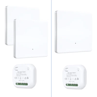 230V Funk Empfänger 433mhz Funkschalter System Mini Wandschalter Lichtschalter - Bild 1 von 4