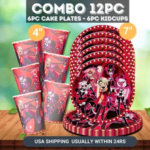 HAZBIN HOTEL Geschirr Geburtstag Party Zubehör Gastgeschenk Herzstück Deko - Bild 1 von 17