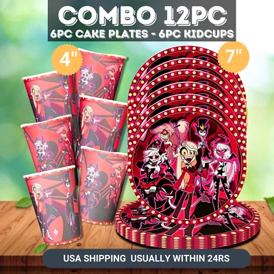 HAZBIN HOTEL tableware birthday party supplies favor centerpiece decoration - Image 1 of 4