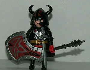 Playmobil Medieval Black Dragon Knight Warrior with black horned helmet - C24 - Picture 1 of 3