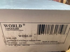 (36 piece) 100 039 8 3/8" Dinner Fork, 18/8 Stainless Grade, Baguette II Pattern - Picture 1 of 3