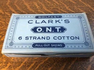 Clark's O.N.T. 22 madejas de algodón de 6 hebras azul oriental 24-A originales Caja - Imagen 1 de 6