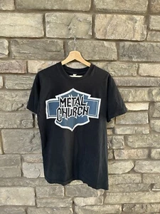 Vintage 1990s Metal Church Tee Shirt Band Concert Tour Grunge - Picture 1 of 3
