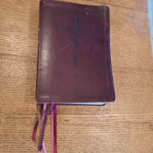 Fireside Catholic Companion Edition GIANT PRINT Vintage Burgundy LeatherBible - Picture 1 of 10