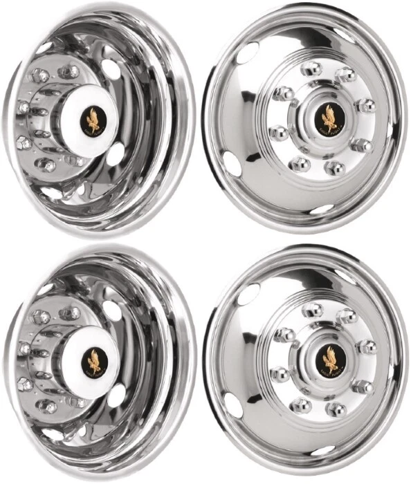 JDAF-178 GMC Sierra 3500 DRW 17 Inch Stainless Steel Hubcaps/Simulators Set - Image 1 of 1
