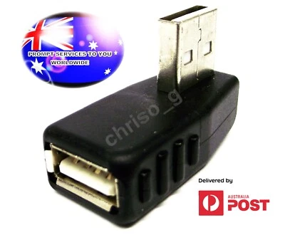 From OZ Quality 1PC Right Angle USB 2.0 Female to USB Male Adaptor Connector +FP - Image 1 of 4