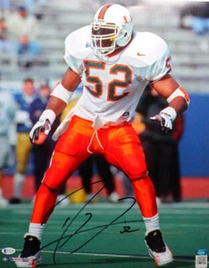 Ray Lewis Autographed Miami Hurricanes 16x20 Close Up Photo- Beckett W *Black - Picture 1 of 7