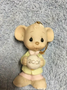 Ratón de porcelana PMI Enesco adorno de Navidad 2001 - Imagen 1 de 4