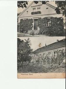 BIERE << Pfarrhaus, 2 Ans. : mit Eingang, Garten....>> s/w AK kl - Picture 1 of 2