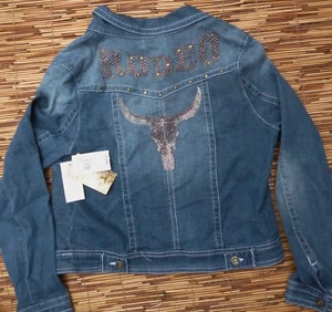 ENERGE DAMEN JUNIOR DESIGNER NIETEN RODEO CROP VERWASCHEN JEANSJACKE LISTE $ 68 - Bild 1 von 5