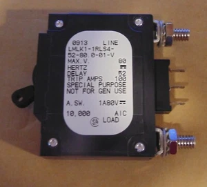 NEW Airpax LMLK1-1RLS4-52-80.-01-V 80A 80 VDC Volt DC Circuit Breaker - Picture 1 of 1