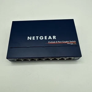 Netgear Prosafe 8 Port Gigabit Switch Model GS108 v3 + Cords - Picture 1 of 6