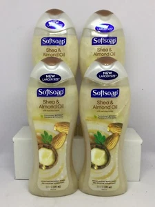 Lot of 4 Softsoap Shea & Almond Oil Moisturizing Paraben-Free Body Wash 20 oz. - Picture 1 of 3