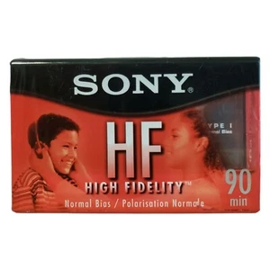 Sony HF High Fidelity Normal Bias Type 1 Audio Cassette Tape Blank C-90HFL 90 Mi - Picture 1 of 2