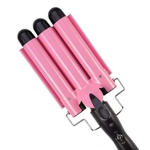 3 Barrel Curling Iron Wand Dual Voltage Hair Crimper - Picture 1 of 10