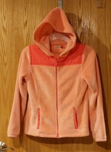 Girls SO Perfectly Soft Fleece Hooded Jacket sz 12 Coral  -2839 - Picture 1 of 5