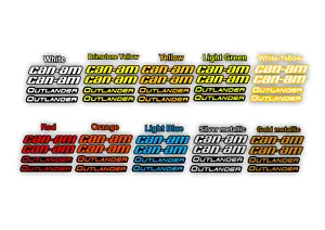 BRP CAN-AM OUTLANDER G2 Mudguard DECAL KIT /Fender sticker Multicolor Gloss