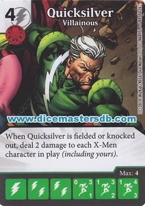 Quicksilver Villainous #84 - Uncanny X-Men - Marvel Dice Masters - Picture 1 of 1
