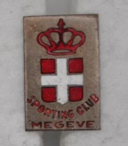 Ski et montagne - MEGÈVE Sorting Club Circa 1937-1940 boutonnière émaillée - Picture 1 of 2