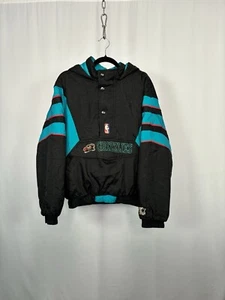 Vintage RARE NBA Vancouver Grizzlies Starter 1/2 Zip Pullover Jacket - Men S/Y-L - Picture 1 of 3
