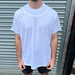 Givenchy White Embroidered Barbed Wire Oversized T-Shirt | Size S RRP $590 - Picture 1 of 6