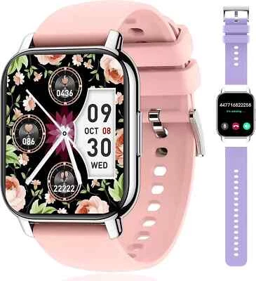 Smartwatch Damen Telefonfunktion Armbanduhr Watch für iPhone Samsung Huawei Tab - Bild 1 von 4