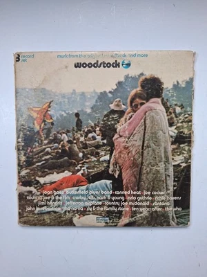 Vinyl Record LP Movie Soundtrack Woodstock 3 Records Hendrix, CSN, Santana VG - Image 1 of 4