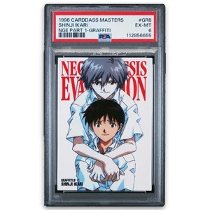 1996 CARDDASS MASTERS NEON GENESIS EVANGELION PARTE 1 GRAFFITI SHINJI IKARI PSA 6 - Foto 1 di 3