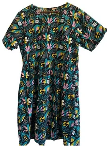 Karma East XXL Cotton Dress Colourful Floral Print Pockets Boho Ethical - Picture 1 of 17