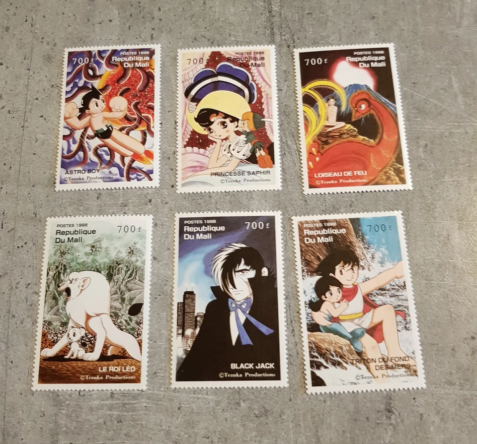 MALI-CARTON-TEZUKA PRODUCTIONS-ASTRO BOY-PRINCESSE SAPHIR-SET MNH - Image 1 of 1